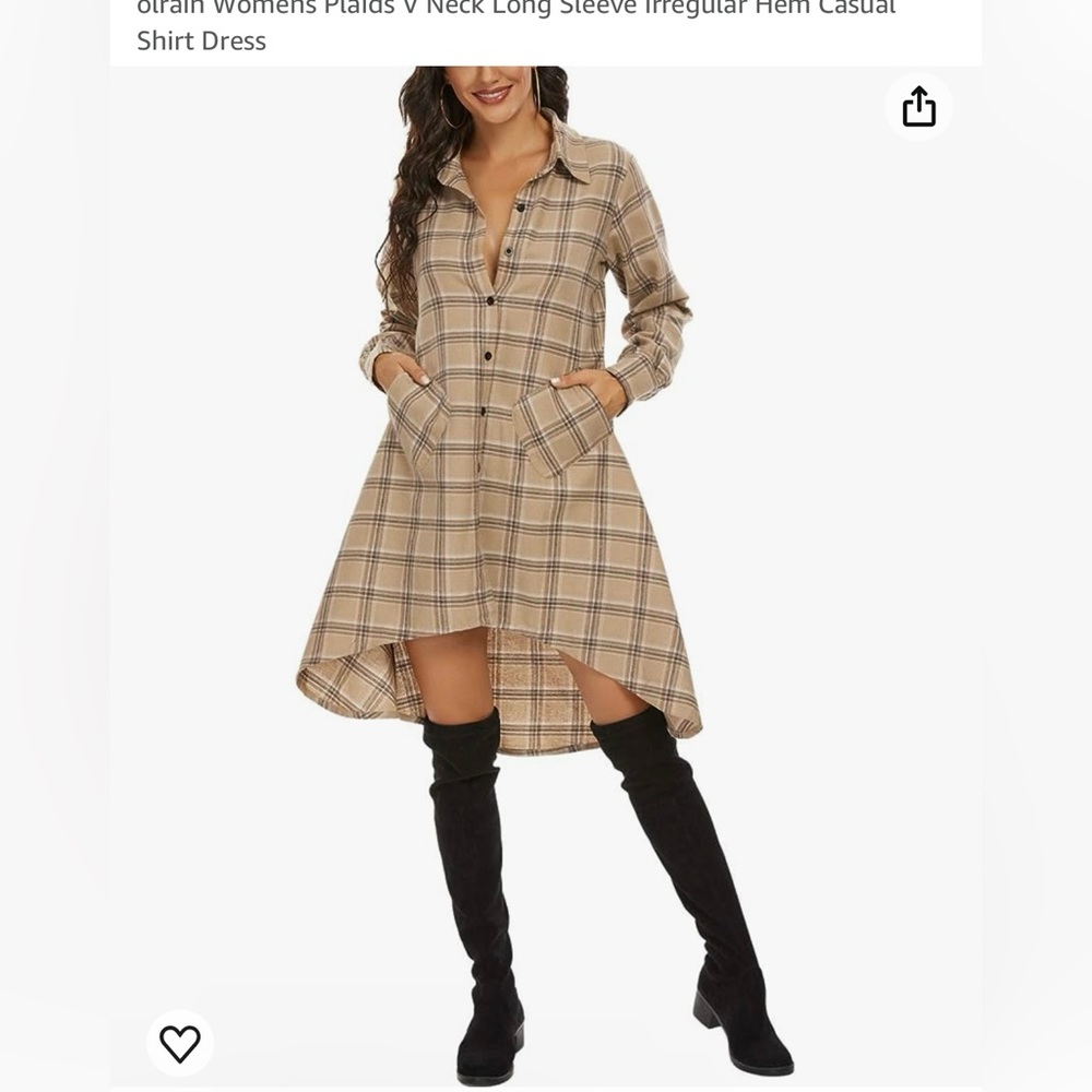 Khaki flannel dress